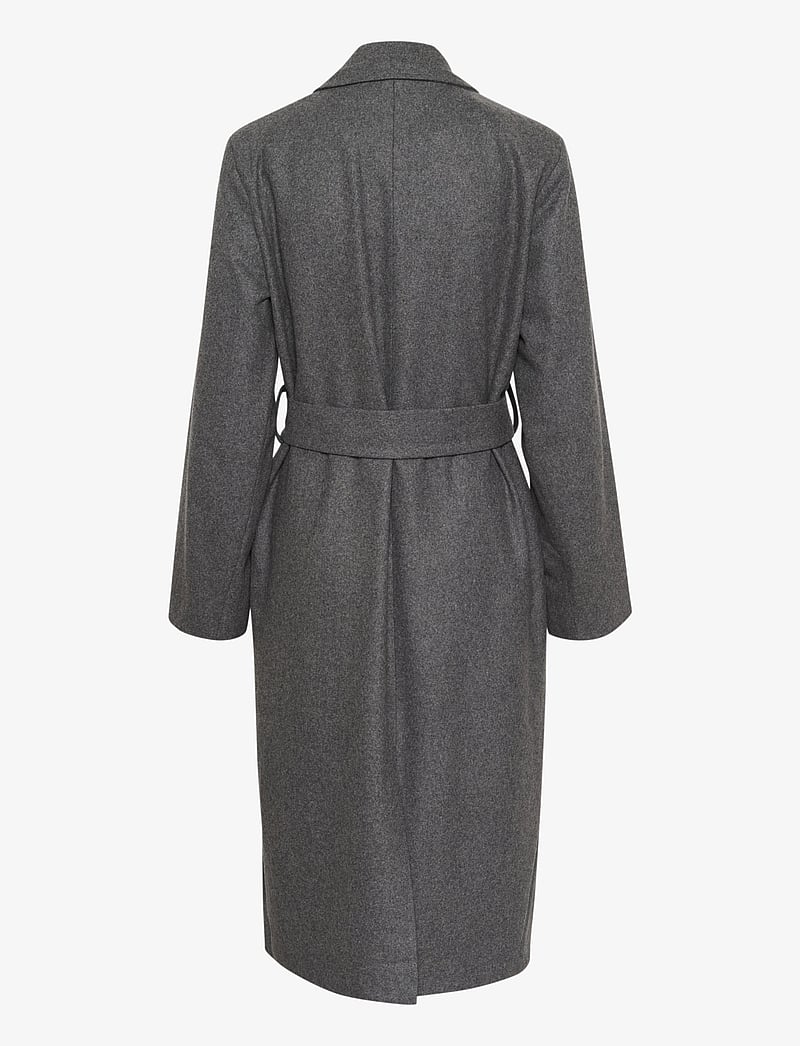 Kaffe - KAfanny Long Coat - mäntel - grey melange - 2