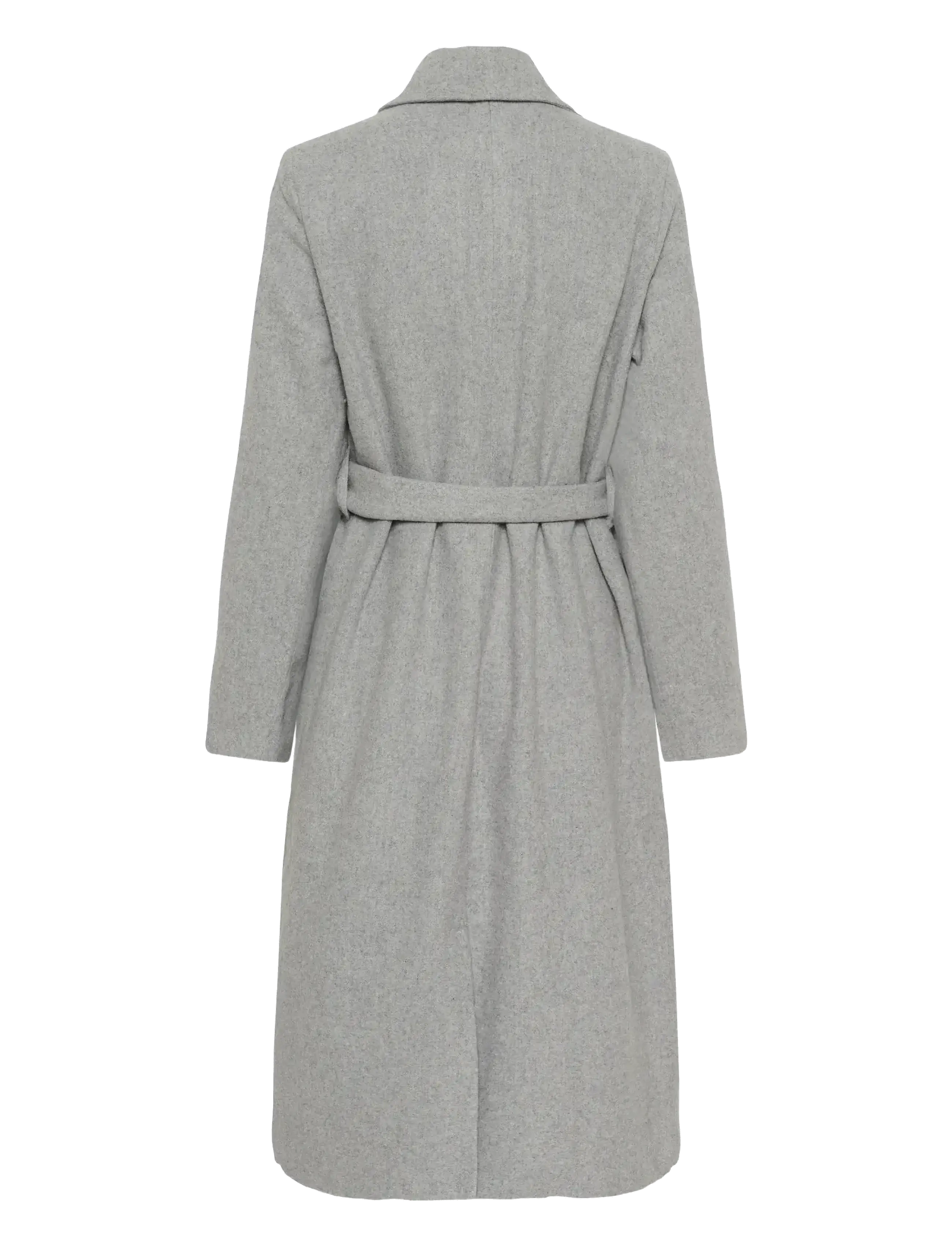Kaffe - KAfanny Long Coat - vilnoniai paltai - light grey melange - 2