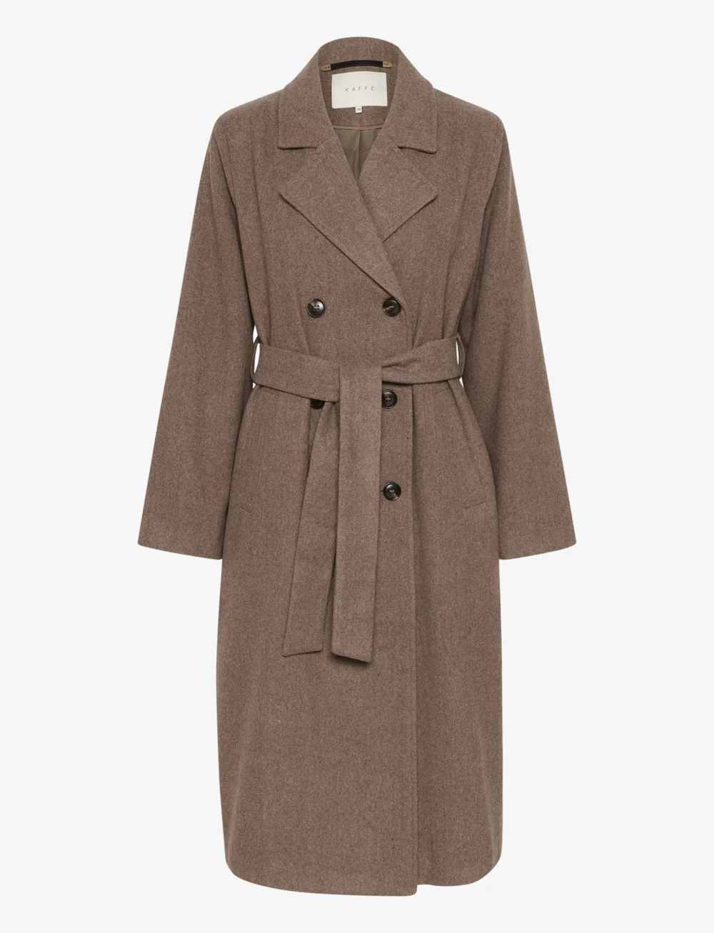 Kaffe - KAfanny Long Coat - frakker - major brown c. - 1