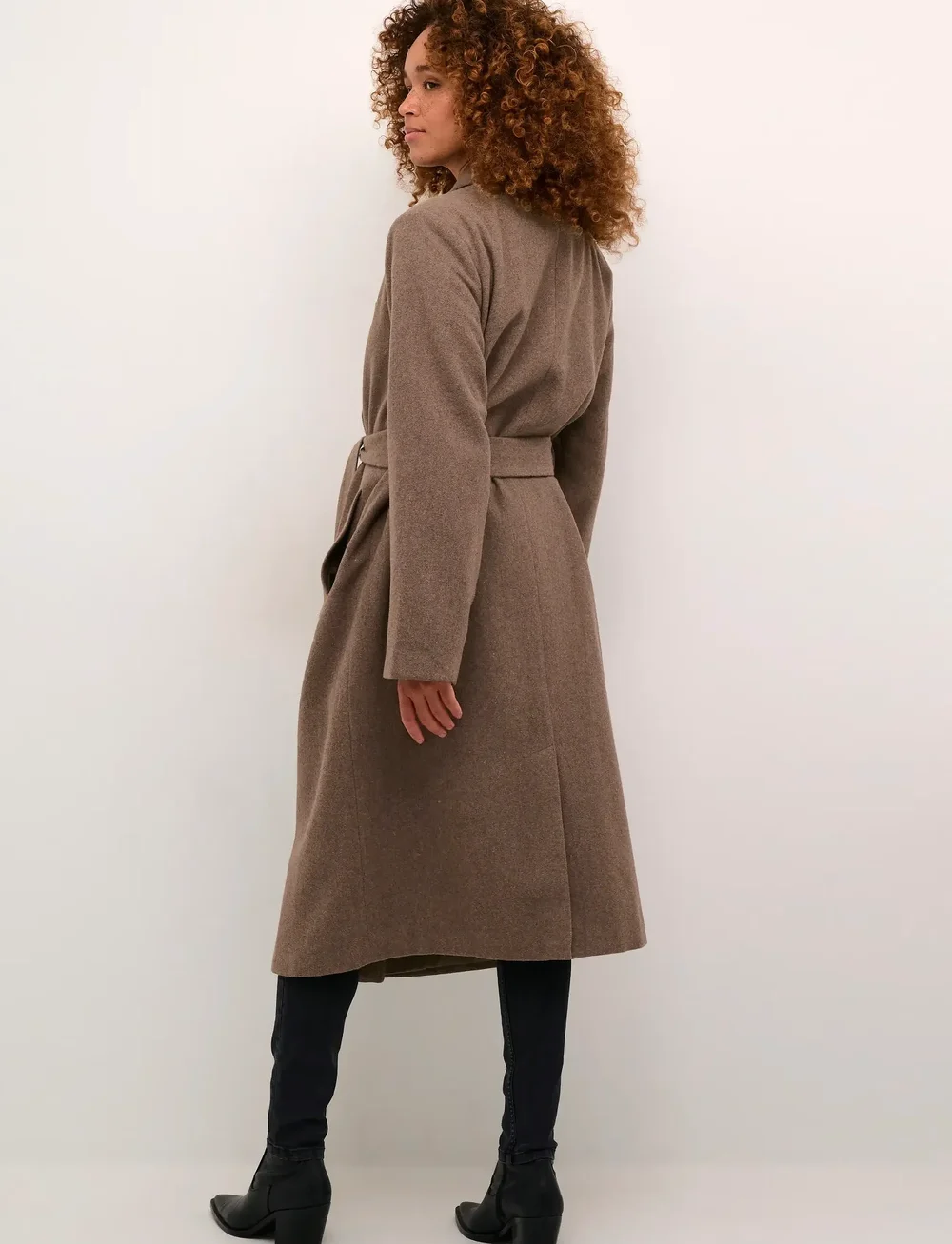 Kaffe - KAfanny Long Coat - frakker - major brown c. - 3