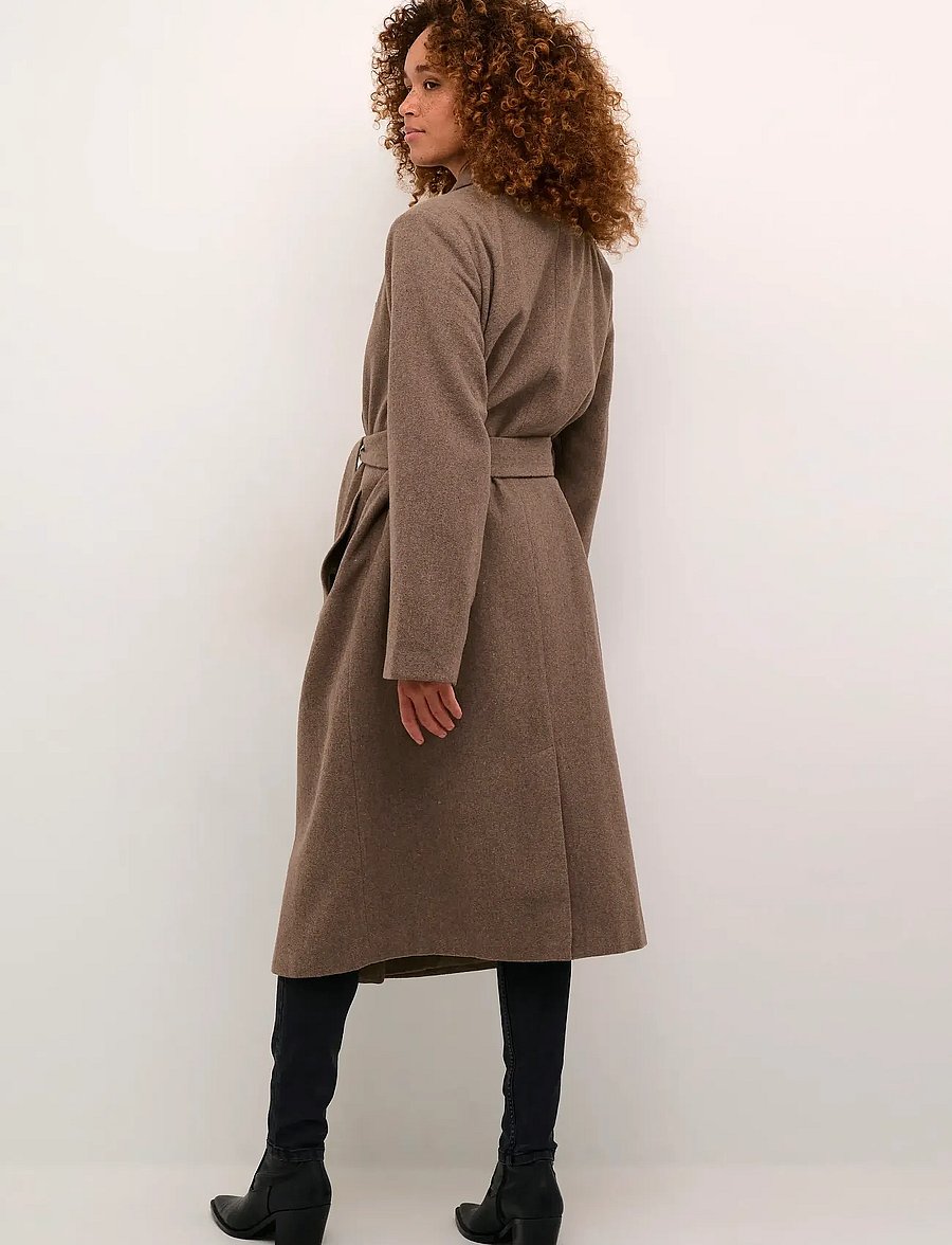 Kaffe - KAfanny Long Coat - kappor - major brown c. - 3