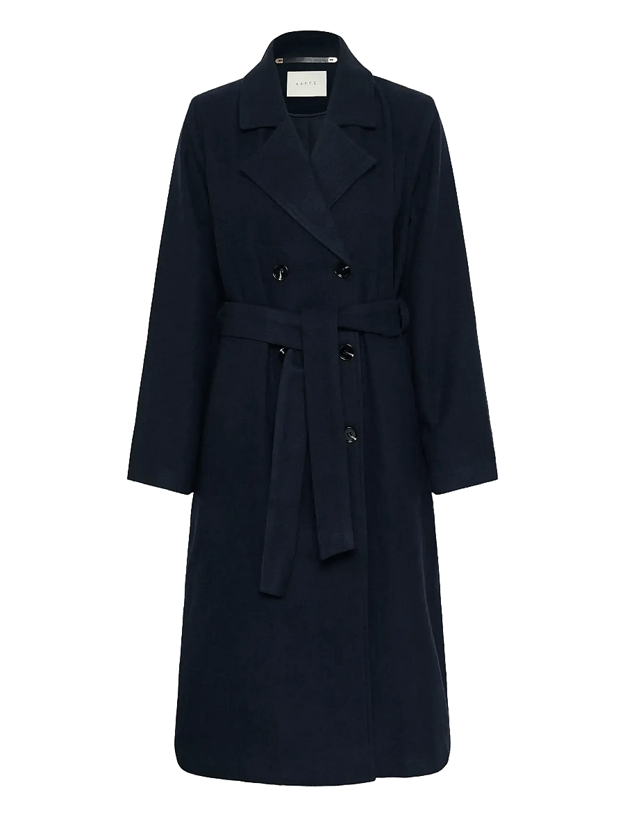Kaffe - KAfanny Long Coat - kappor - midnight marine cc - 1