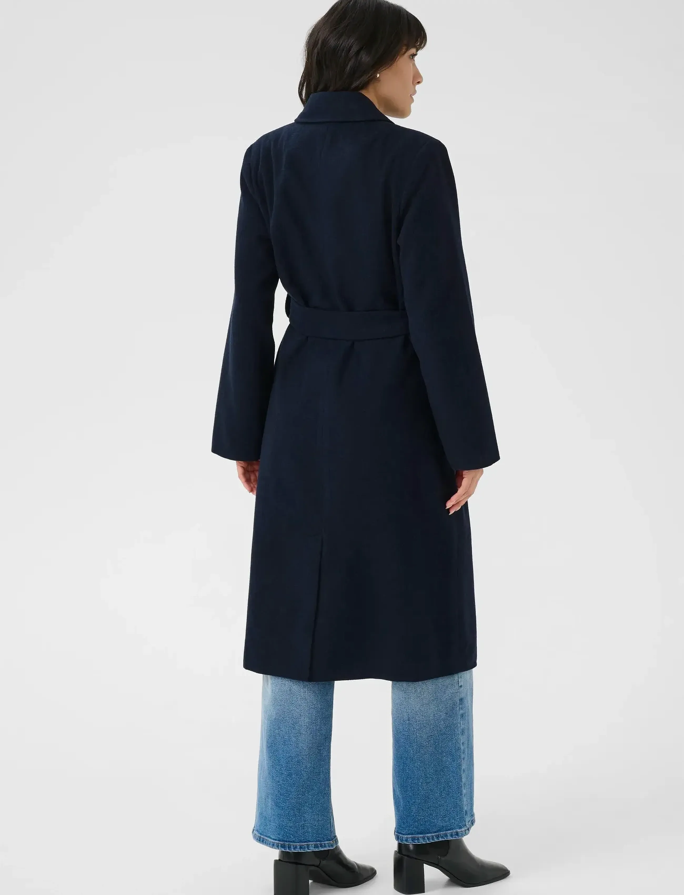 Kaffe - KAfanny Long Coat - wełniane płaszcze - midnight marine cc - 3