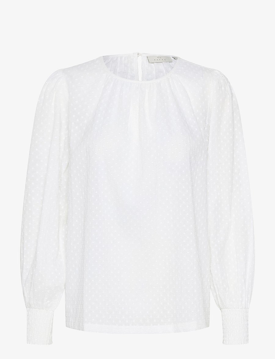 Kaffe - KAroca LS Blouse - langärmelige blusen - chalk - 1