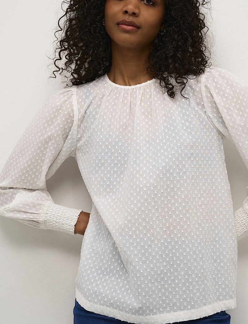 Kaffe - KAroca LS Blouse - langärmlige blusen - chalk - 5