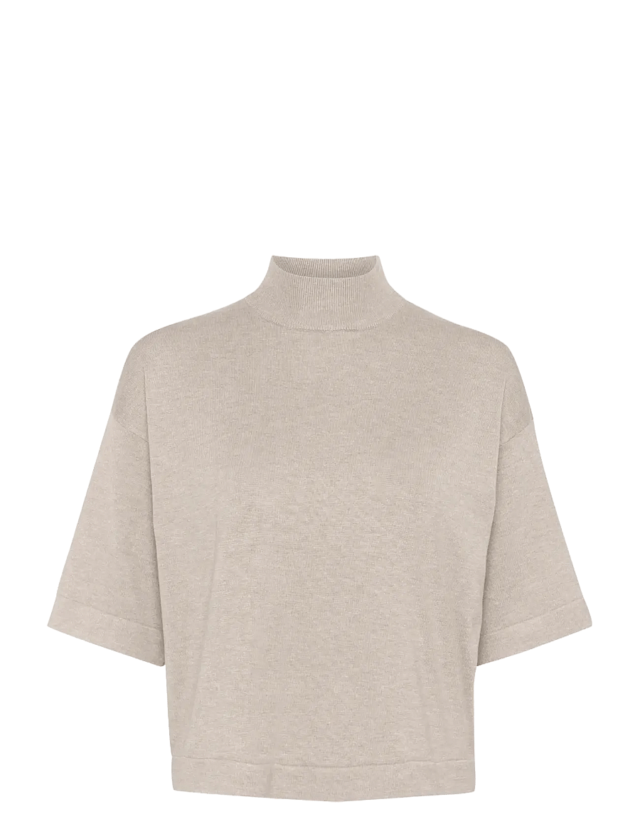 Kaffe - KAlizza Turtleneck - stickade tröjor - feather gray melange - 1