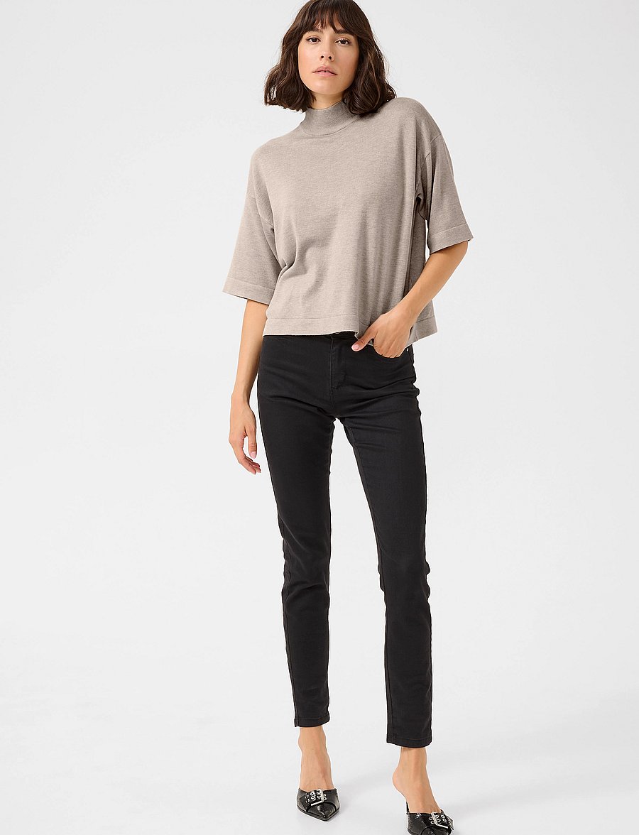 Kaffe - KAlizza Turtleneck - striktrøjer - feather gray melange - 3