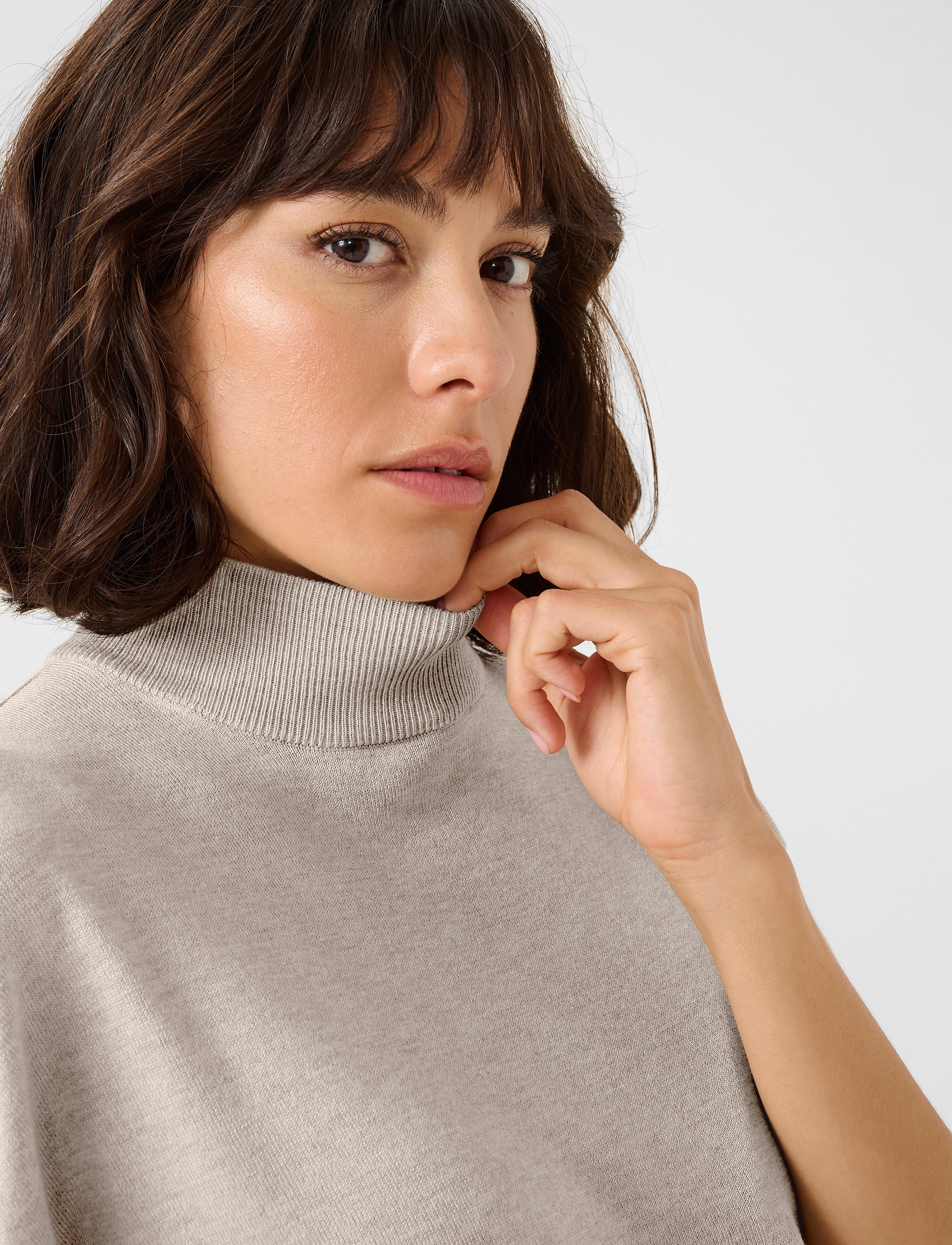 Kaffe - KAlizza Turtleneck - strikkegensere - feather gray melange - 5