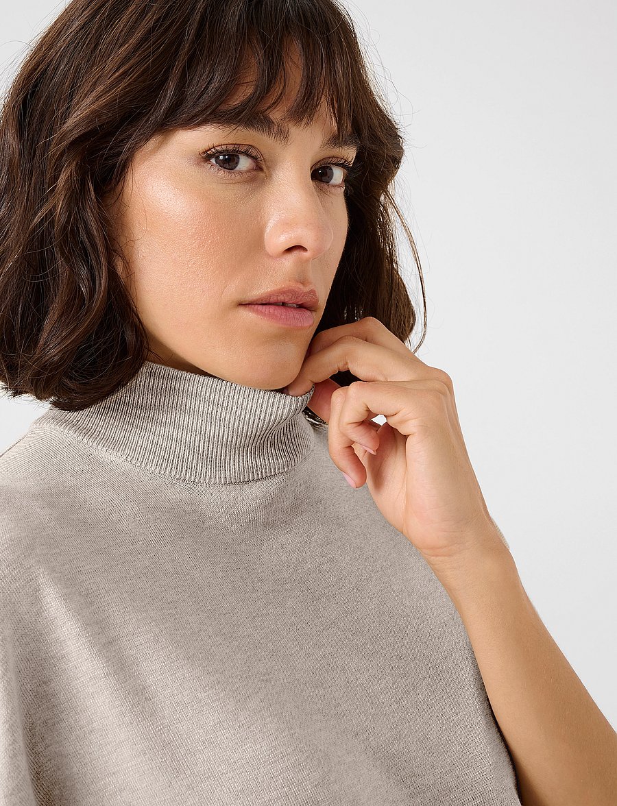 Kaffe - KAlizza Turtleneck - striktrøjer - feather gray melange - 5