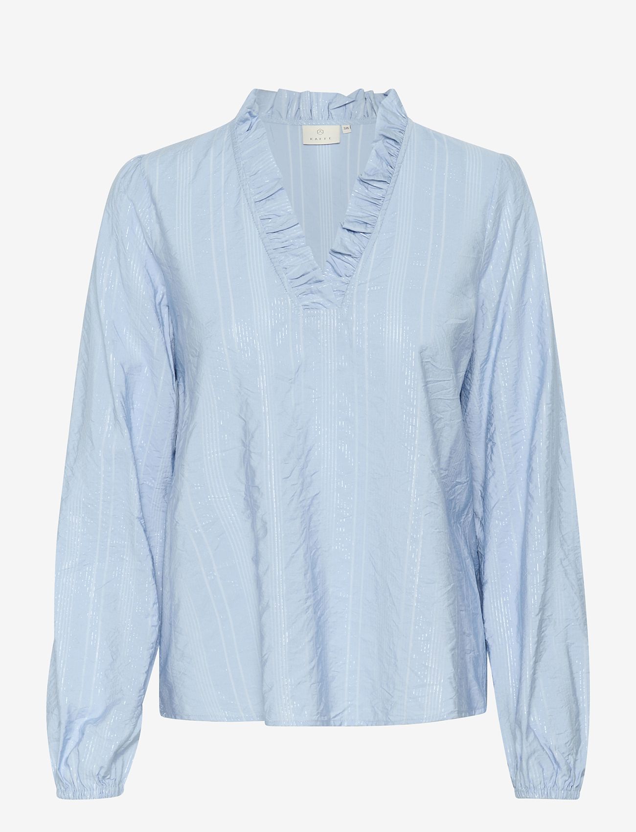 Kaffe - KAsanni Blouse - long-sleeved blouses - soft chambray - 0