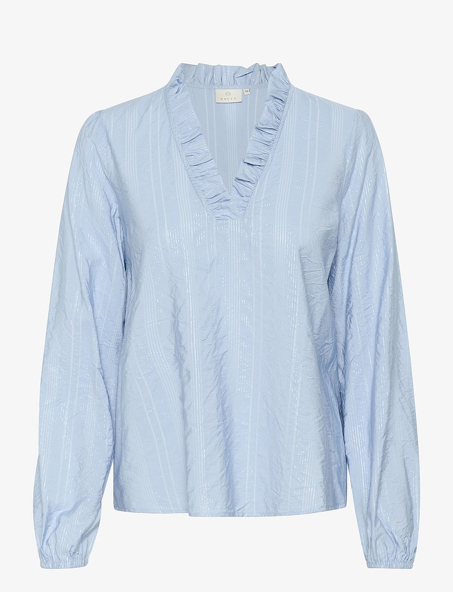 Kaffe - KAsanni Blouse - pikkade varrukatega pluusid - soft chambray - 1