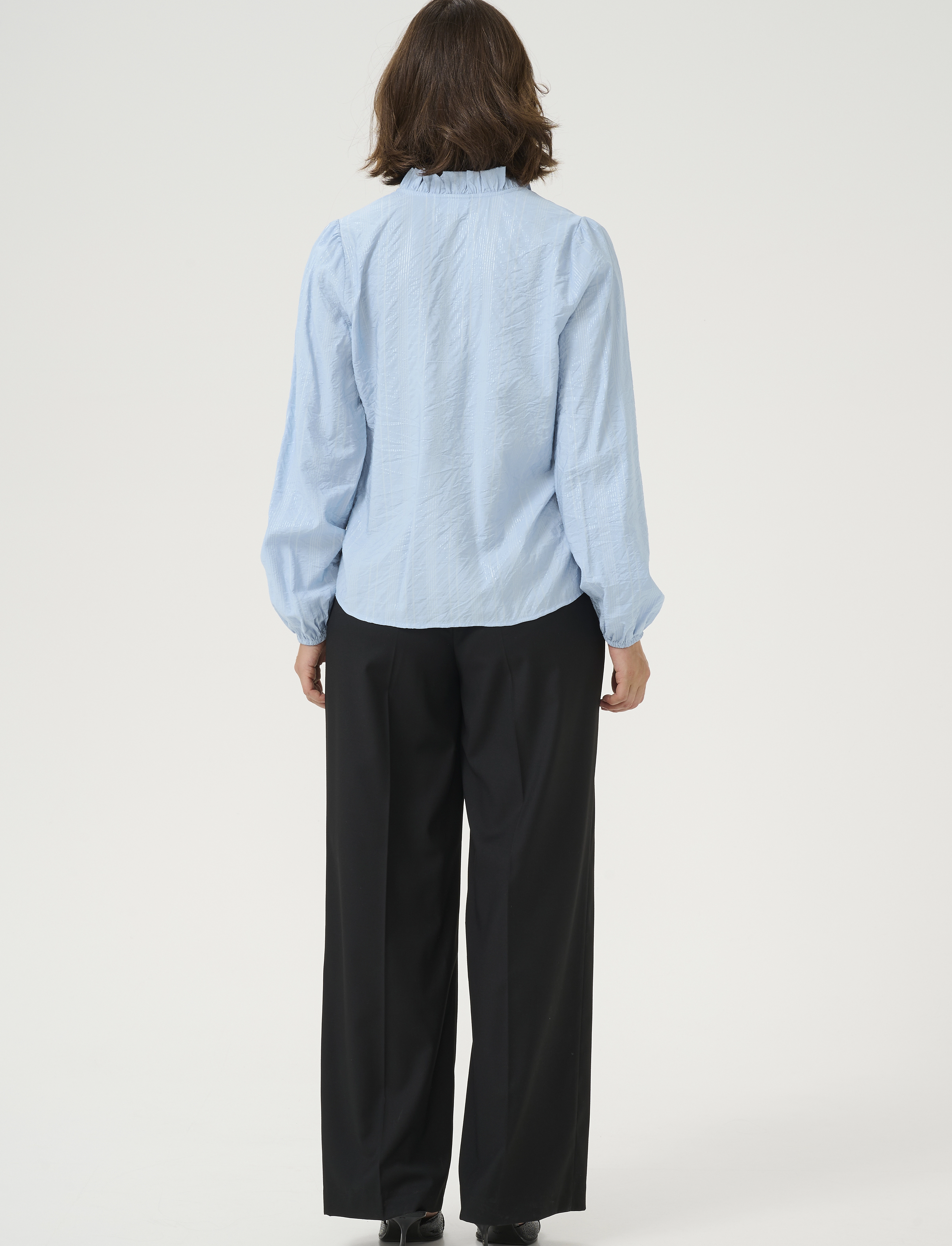 Kaffe - KAsanni Blouse - långärmade blusar - soft chambray - 4