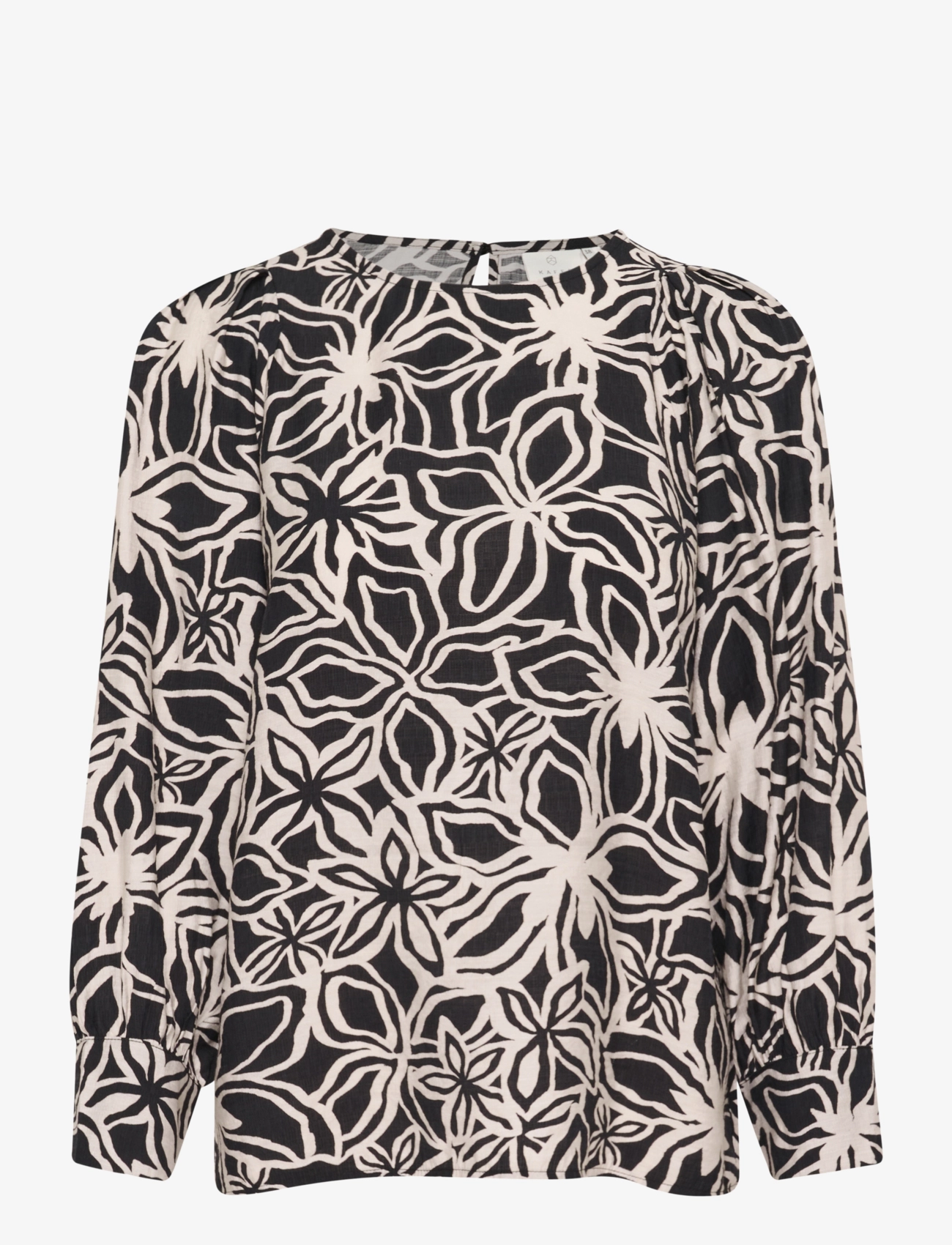 BLACK / LIGHT BEIGE FLOWER