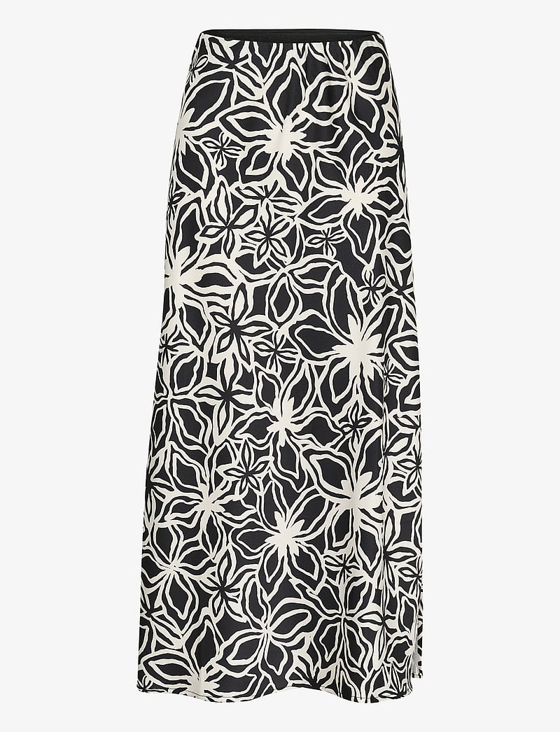 Kaffe - KAvera Skirt - maxi röcke - black / light beige flower - 1