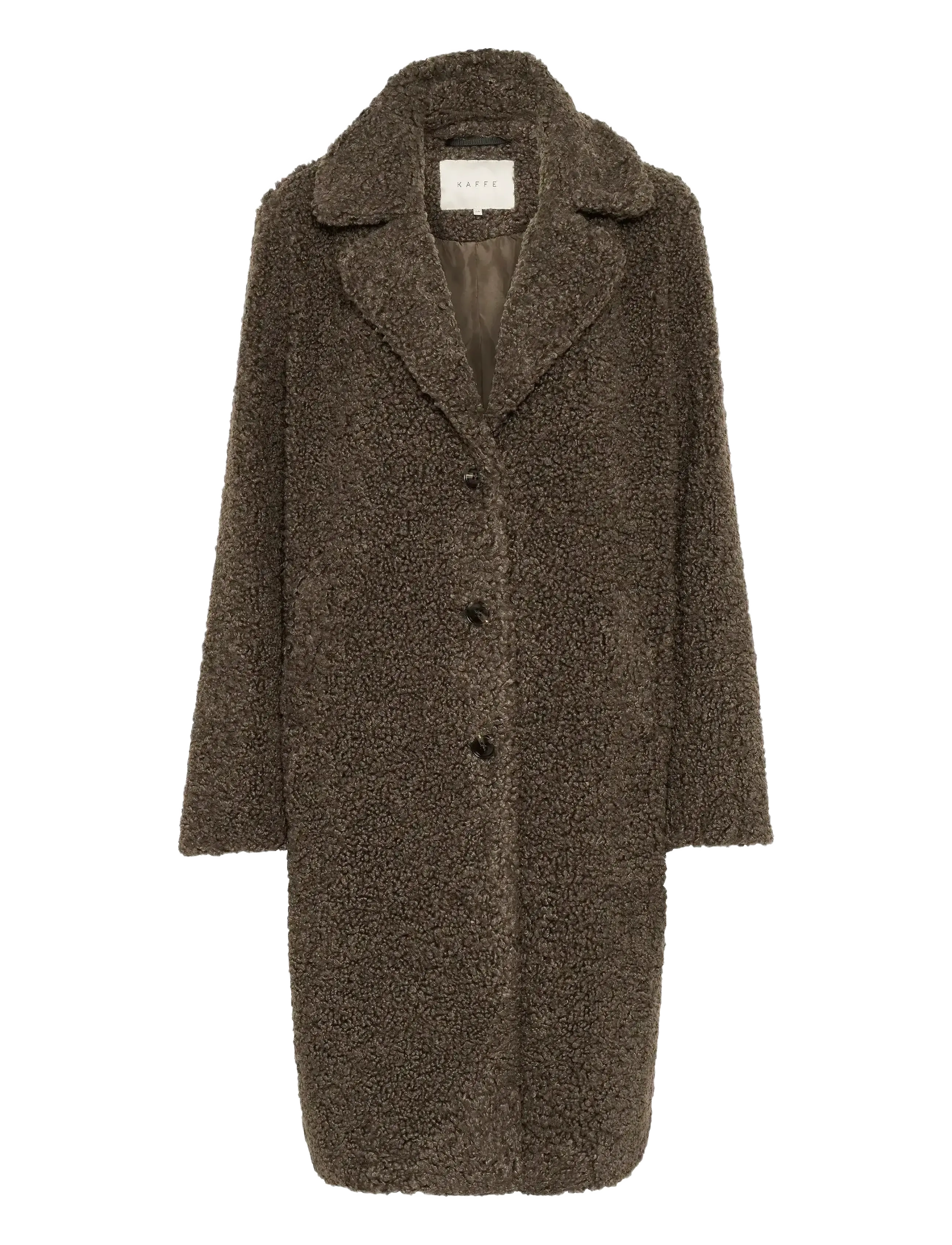 KAFFE Kabalmi Teddy Mantel Braun - 34 - Damen