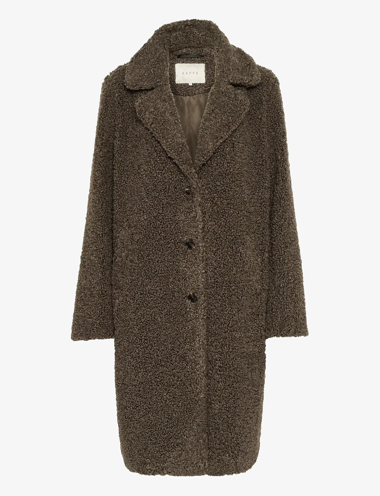 Kaffe - KAbalmi Teddy Coat - yttertøy - major brown - 0
