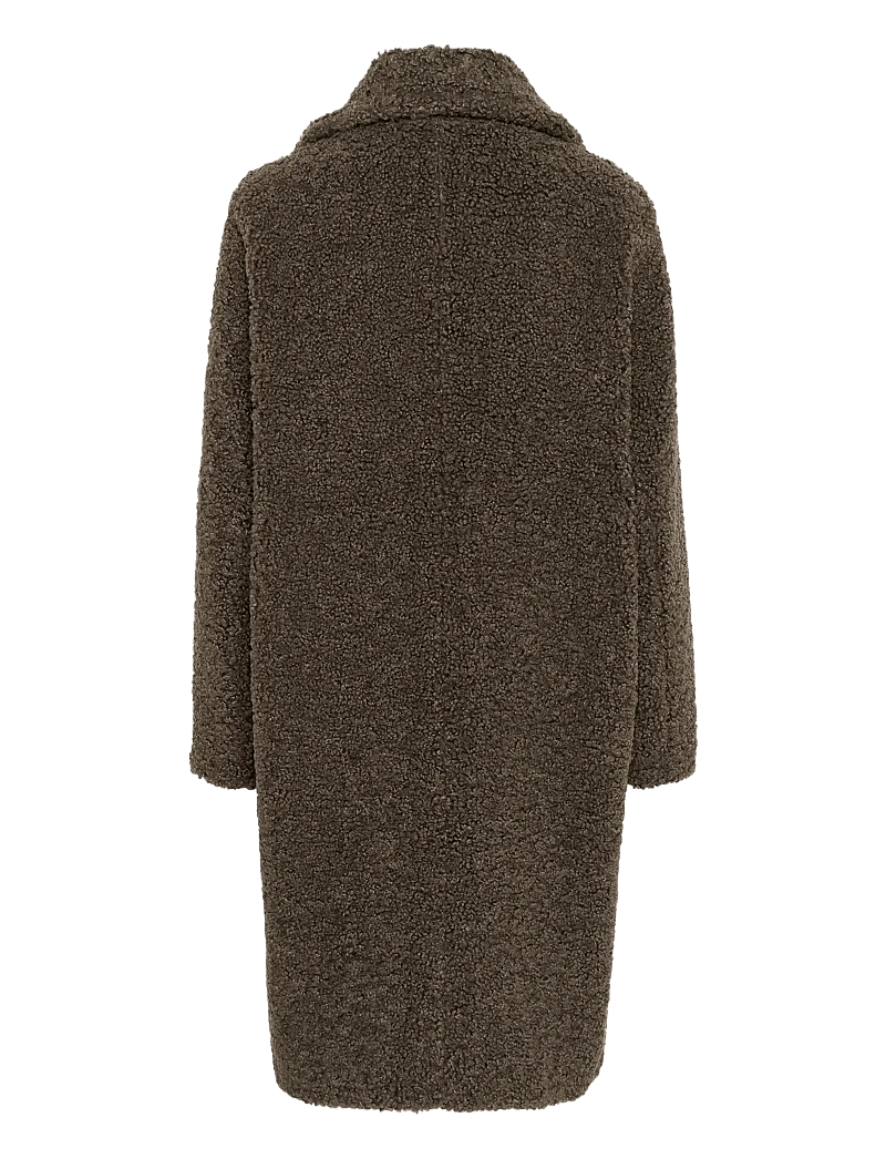 Kaffe - KAbalmi Teddy Coat - mäntel - major brown - 2