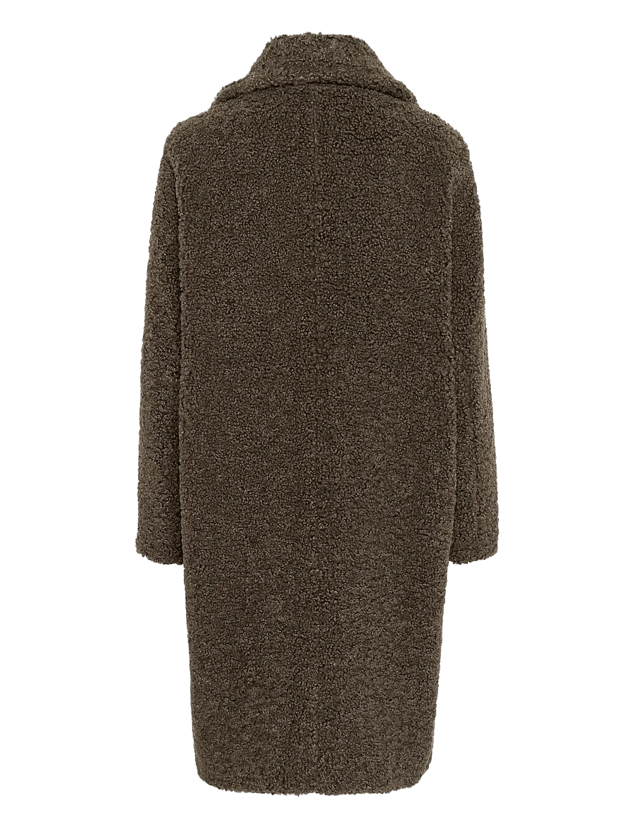 Kaffe - KAbalmi Teddy Coat - mäntel - major brown - 2