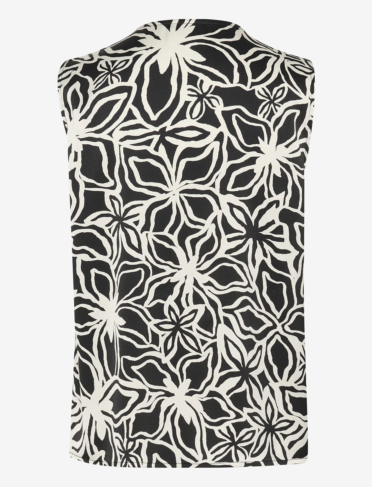 Kaffe - KAvera Blouse - varrukateta pluusid - black / light beige flower - 1