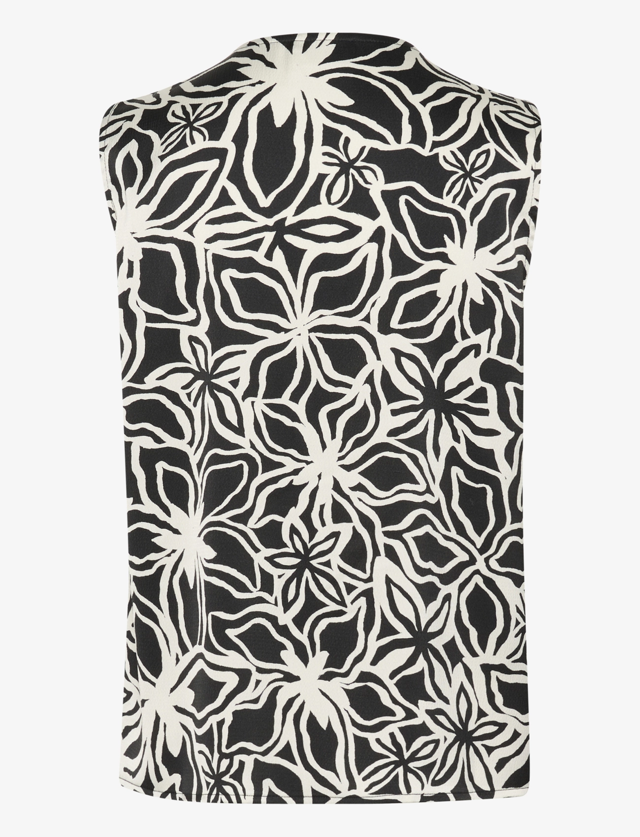 Kaffe - KAvera Blouse - Ærmeløse bluser - black / light beige flower - 2