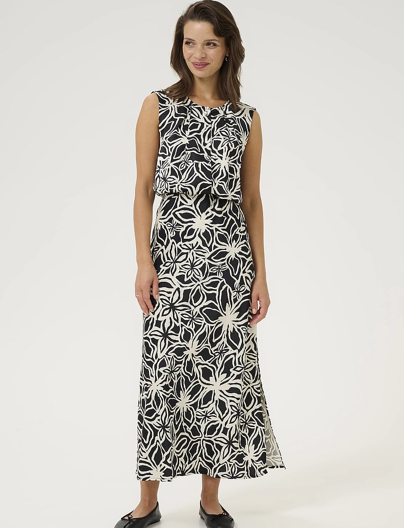 Kaffe - KAvera Blouse - varrukateta pluusid - black / light beige flower - 3