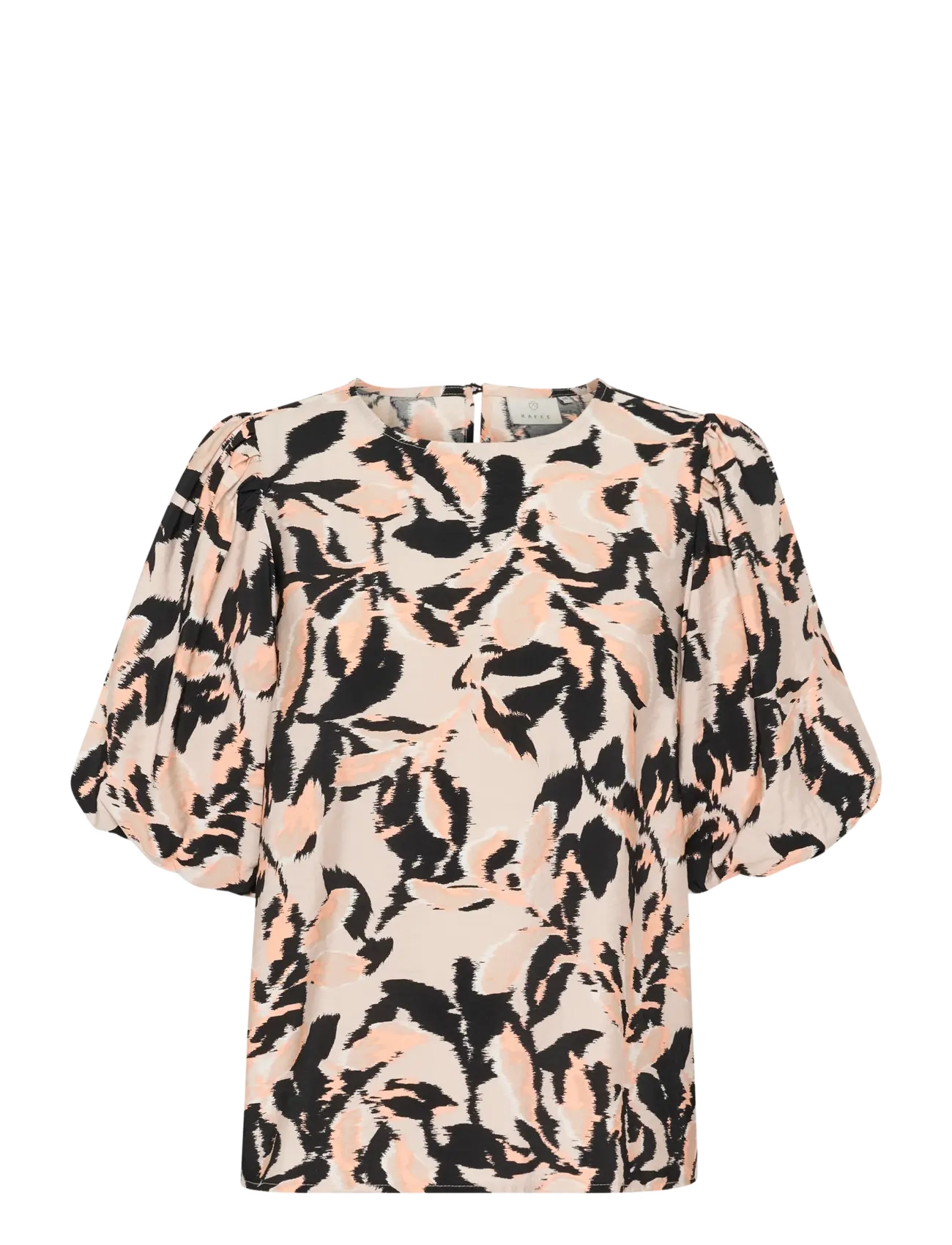 BEIGE/BLACK/PEACH BLURRY LEAF