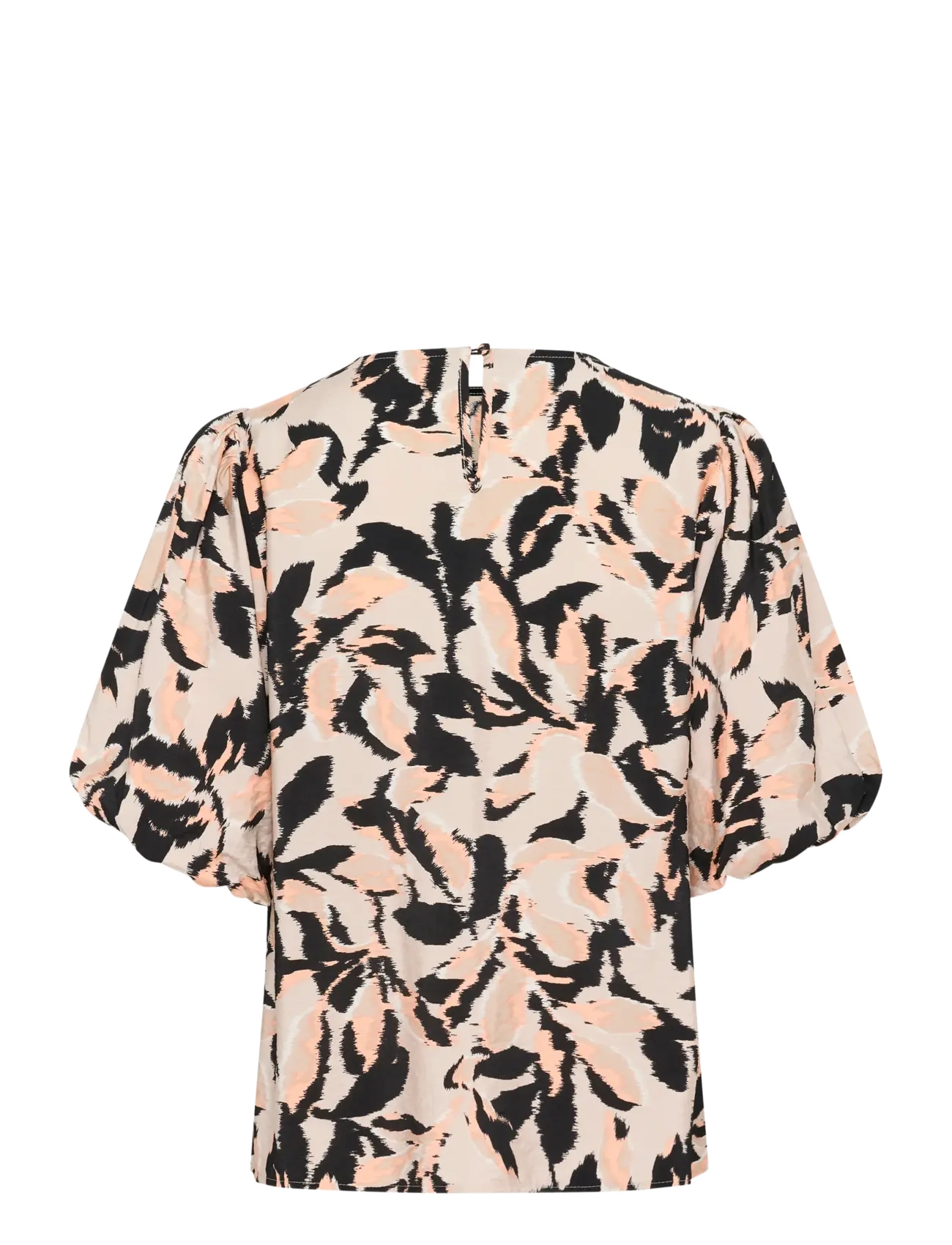Kaffe - KApaco Blouse - blouses à manches courtes - beige/black/peach blurry leaf - 2