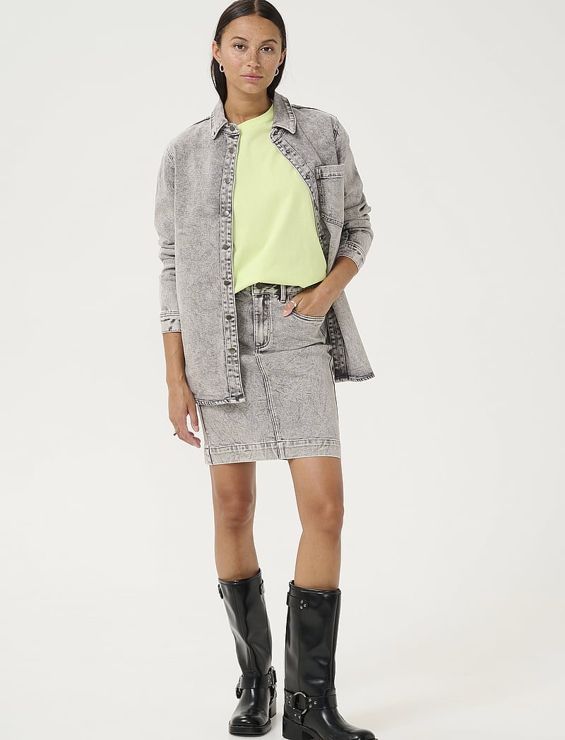 Kaffe - KAamelia Denim Skirt - denimnederdele - grey washed denim - 3