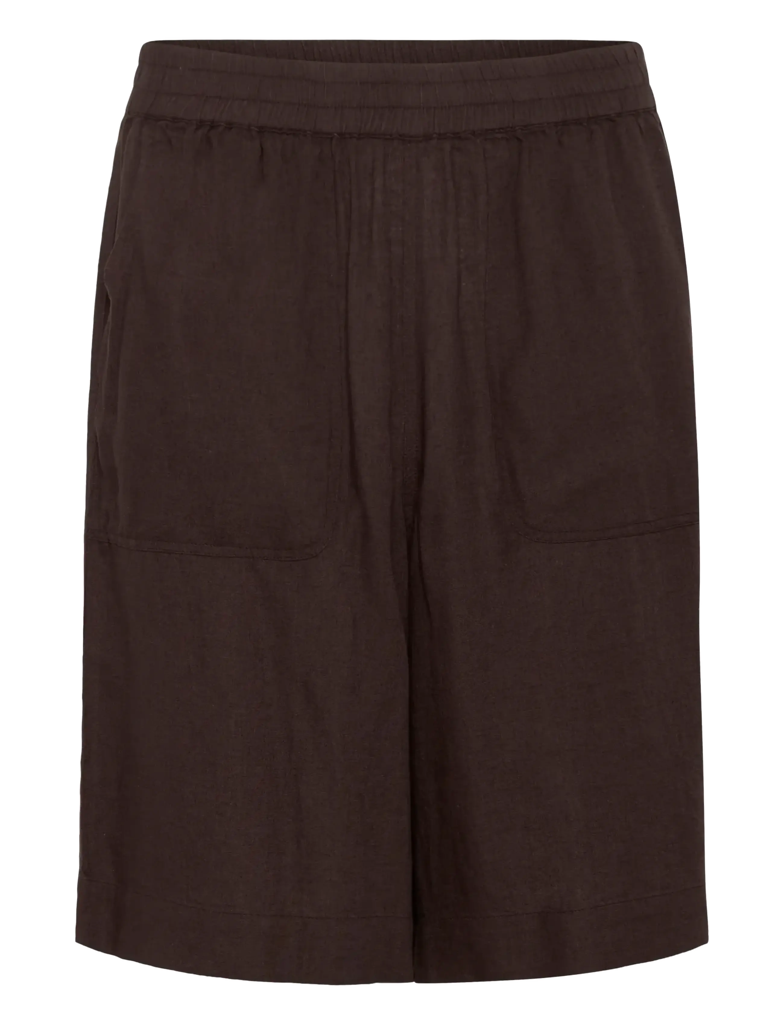Kaffe - KAmilia Shorts - linneshorts - black coffee - 1