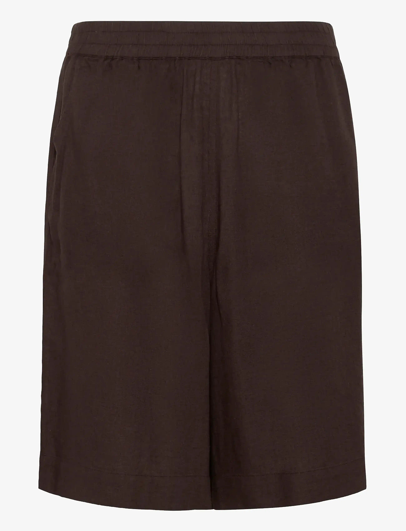 Kaffe - KAmilia Shorts - linased lühikesed püksid - black coffee - 2
