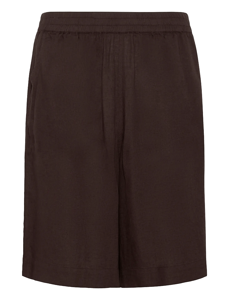 Kaffe - KAmilia Shorts - linased lühikesed püksid - black coffee - 2