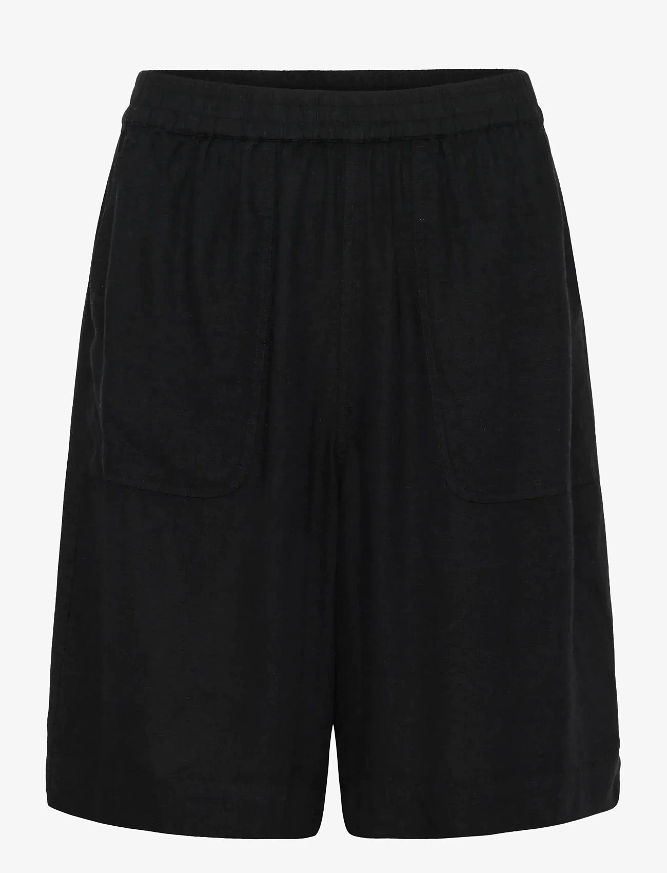 Kaffe - KAmilia Shorts - pellava shortsit - black deep - 1