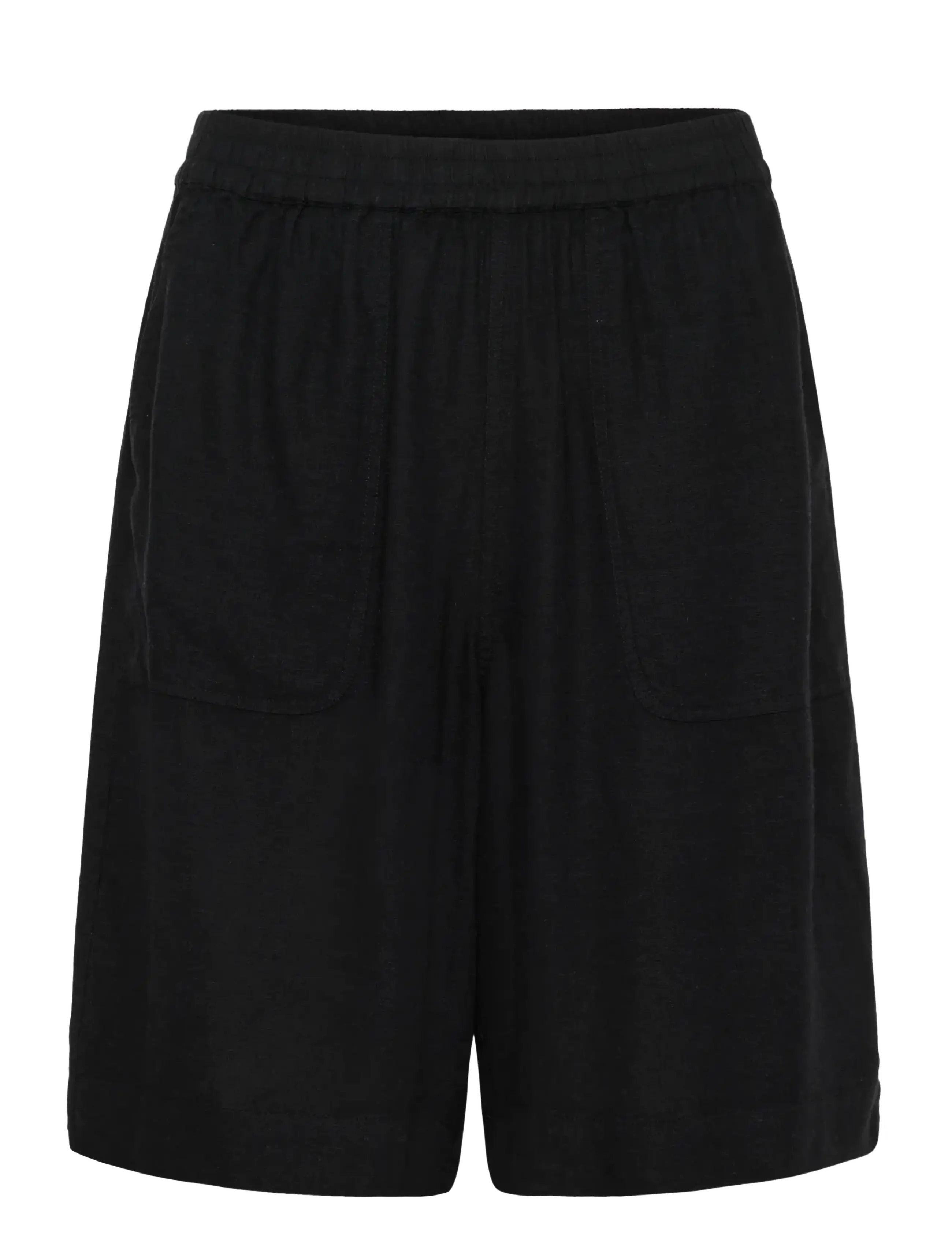 Kaffe KAmilia Shorts - Leinen-Shorts - BLACK DEEP / black