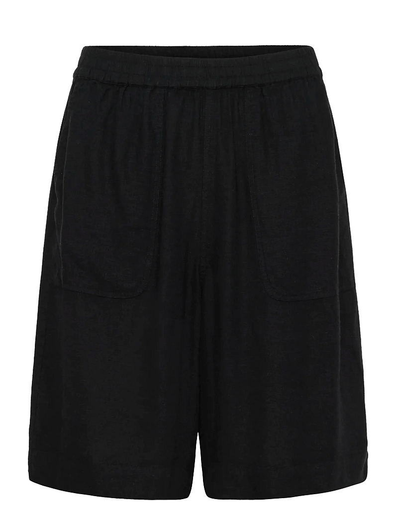 Kaffe - KAmilia Shorts - pellava shortsit - black deep - 1