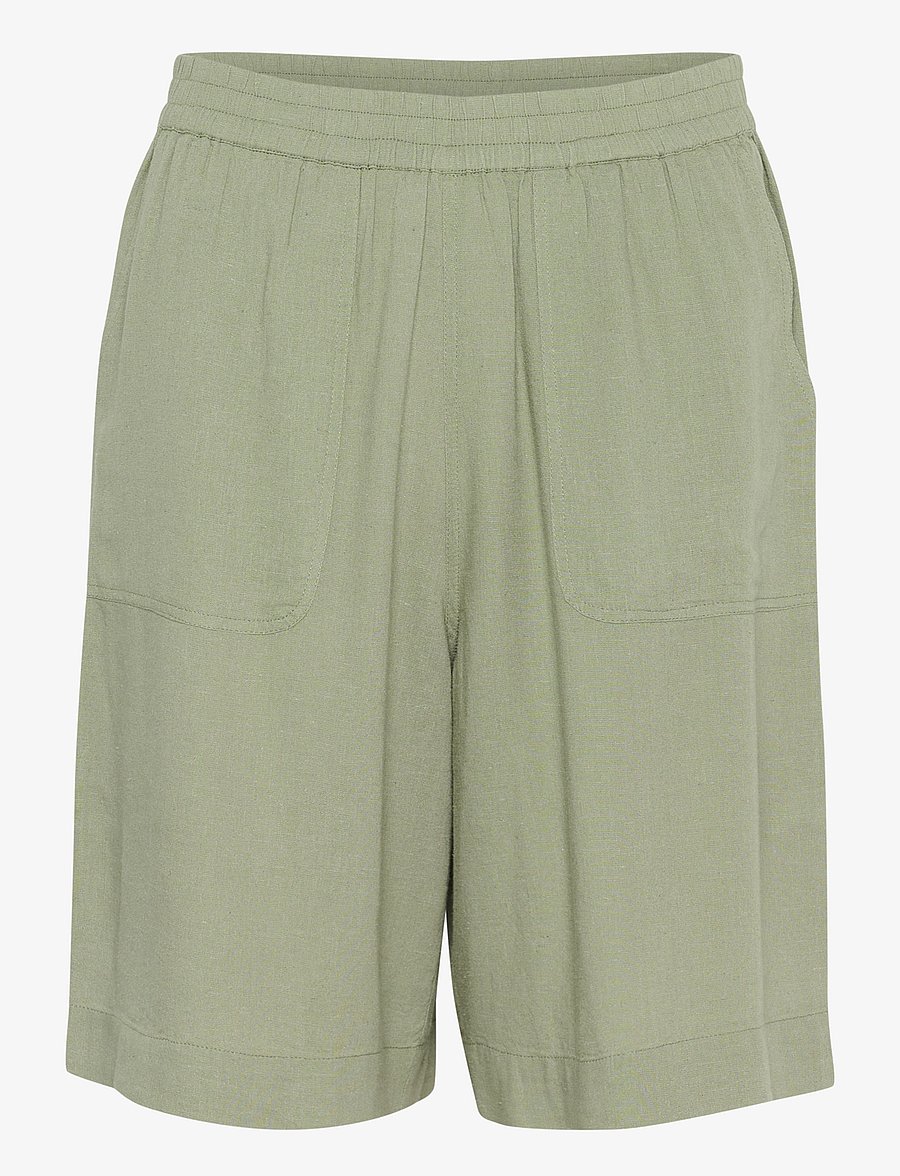 Kaffe - KAmilia Shorts - leinen-shorts - oil green - 1