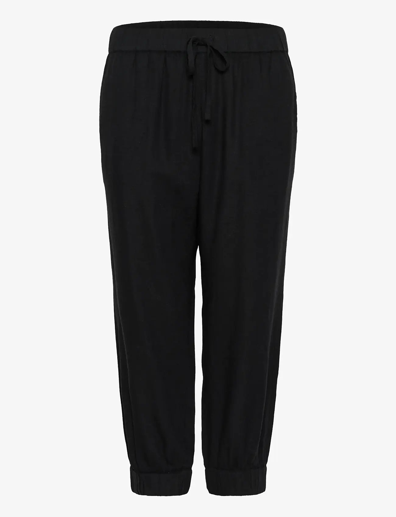 Kaffe - KAmilia Capri Pants - hørbukser - black deep - 1