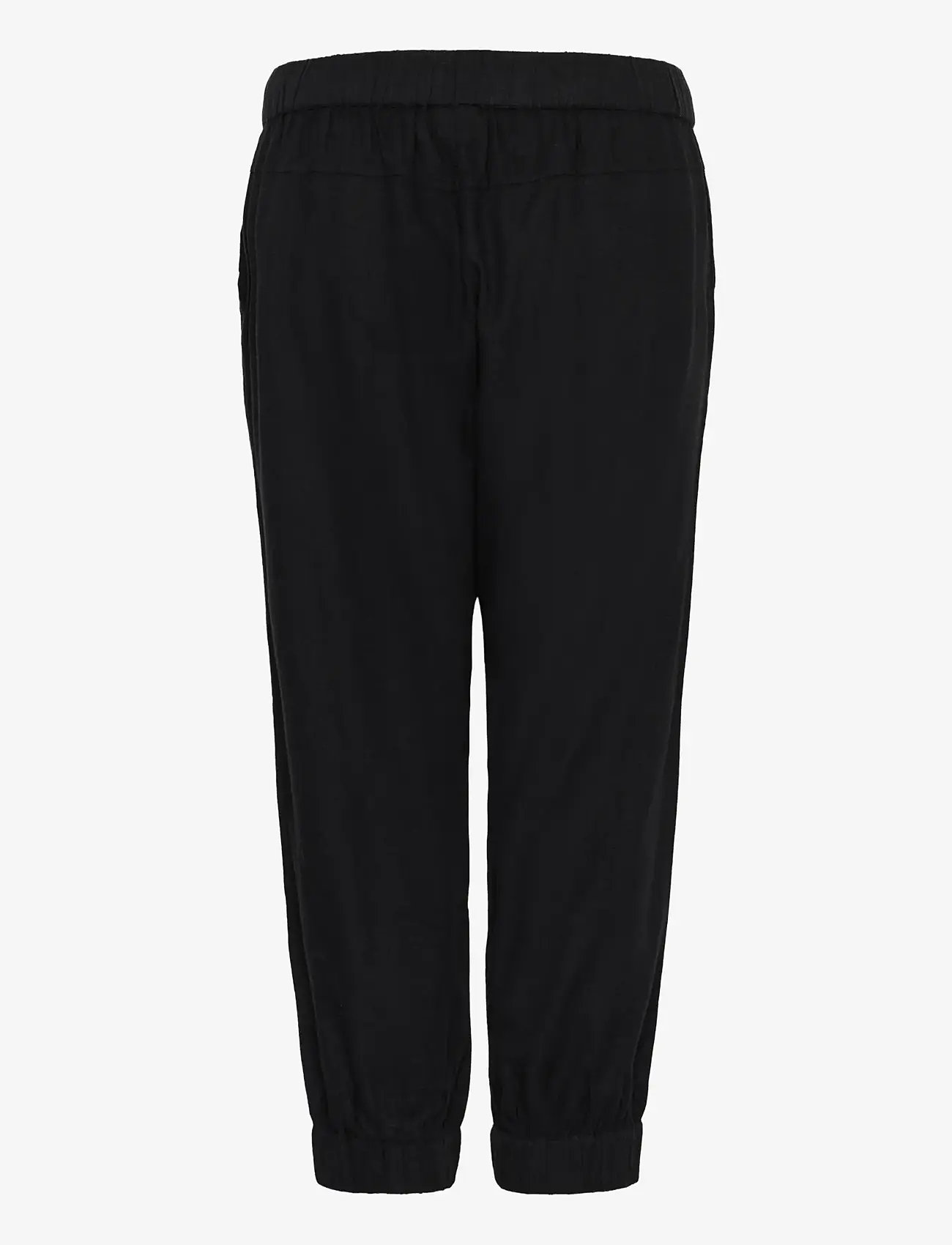 Kaffe - KAmilia Capri Pants - hørbukser - black deep - 2