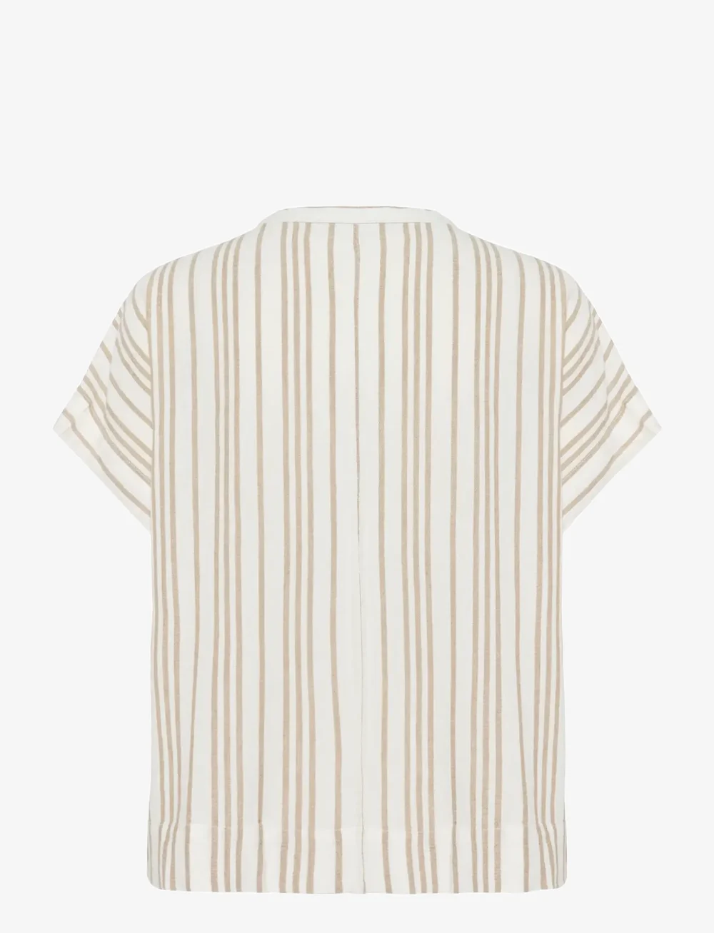 Kaffe - KAmilia Wing SL Blouse - short-sleeved blouses - chalk / chinchilla stripe - 2