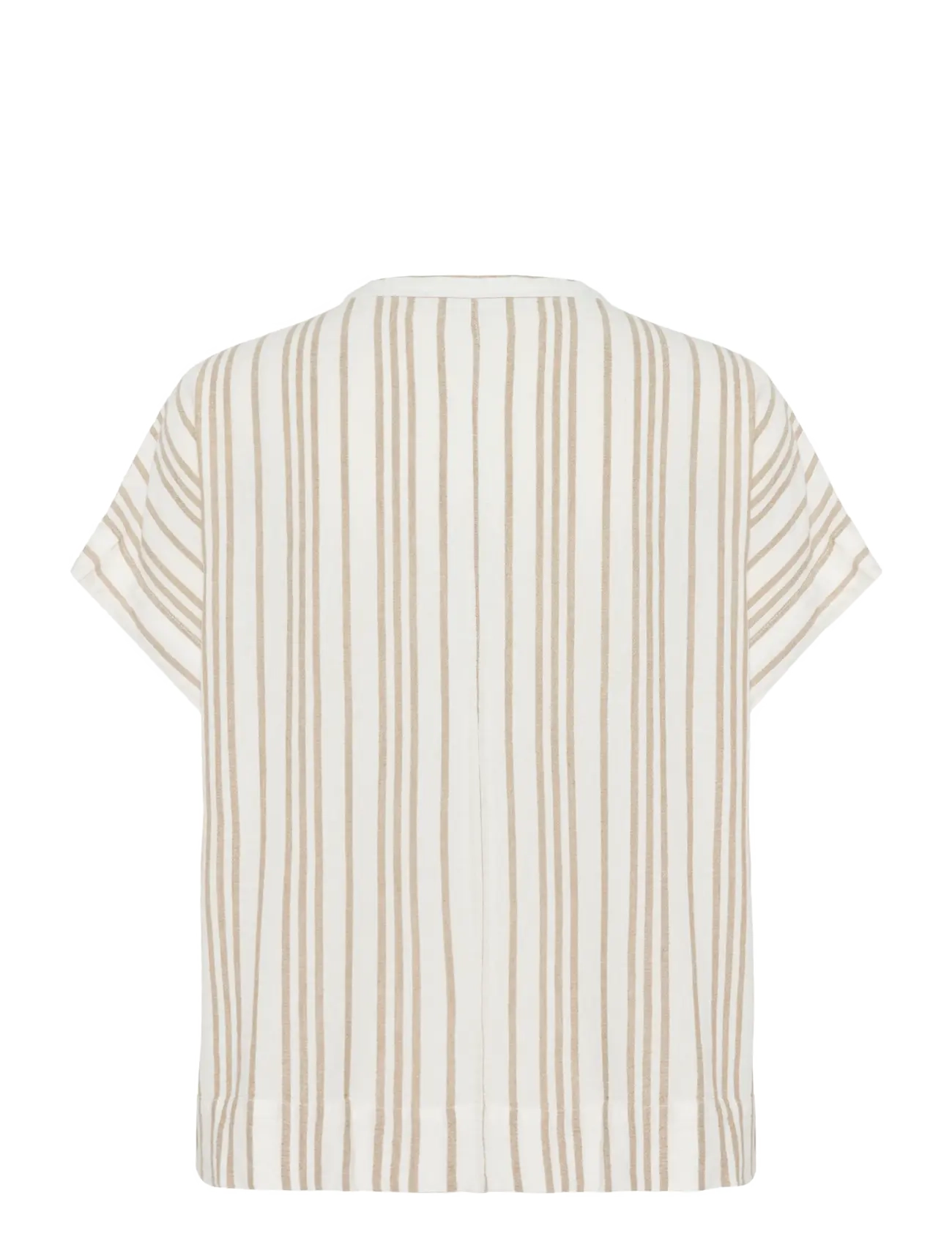 Kaffe - KAmilia Wing SL Blouse - kurzämlige blusen - chalk / chinchilla stripe - 2