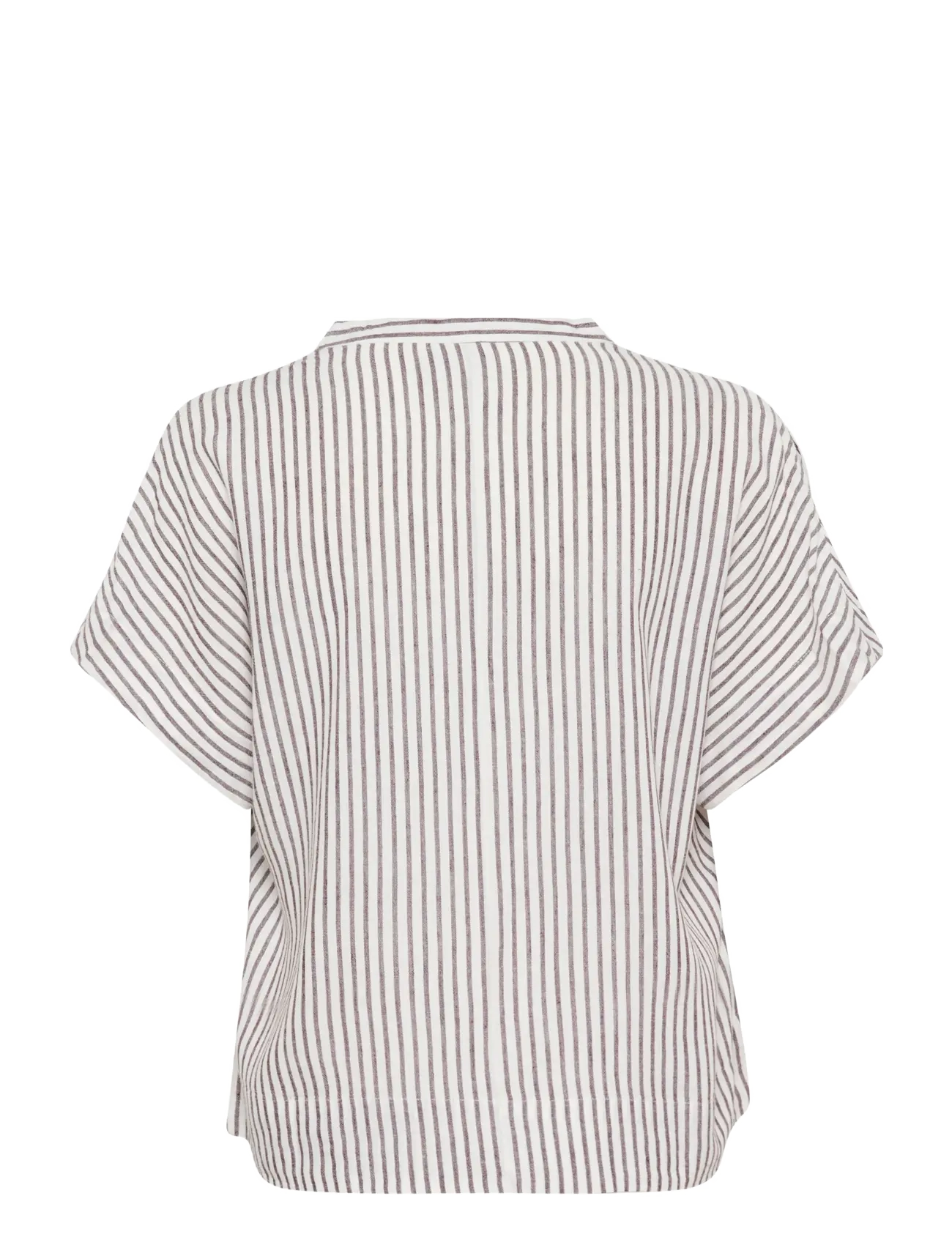 Kaffe - KAmilia Wing SL Blouse - palaidinės trumpomis rankovėmis - chalk/fudge stripe - 2