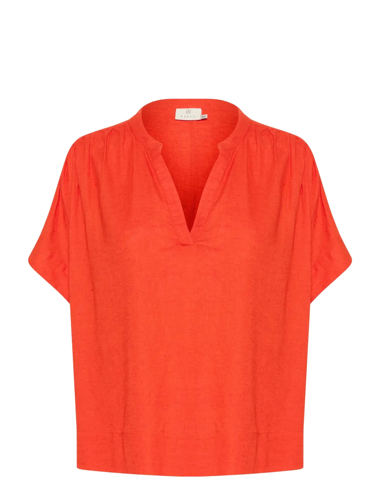 Kaffe KAmilia Wing SL Blouse - Tøj - GRENADINE / orange