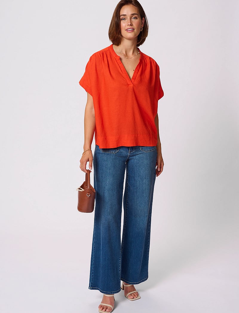 Kaffe - KAmilia Wing SL Blouse - kortärmade blusar - grenadine - 3