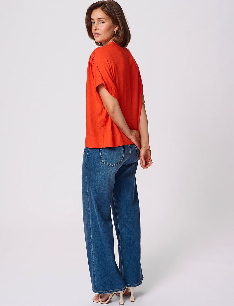 Kaffe - KAmilia Wing SL Blouse - kortärmade blusar - grenadine - 4