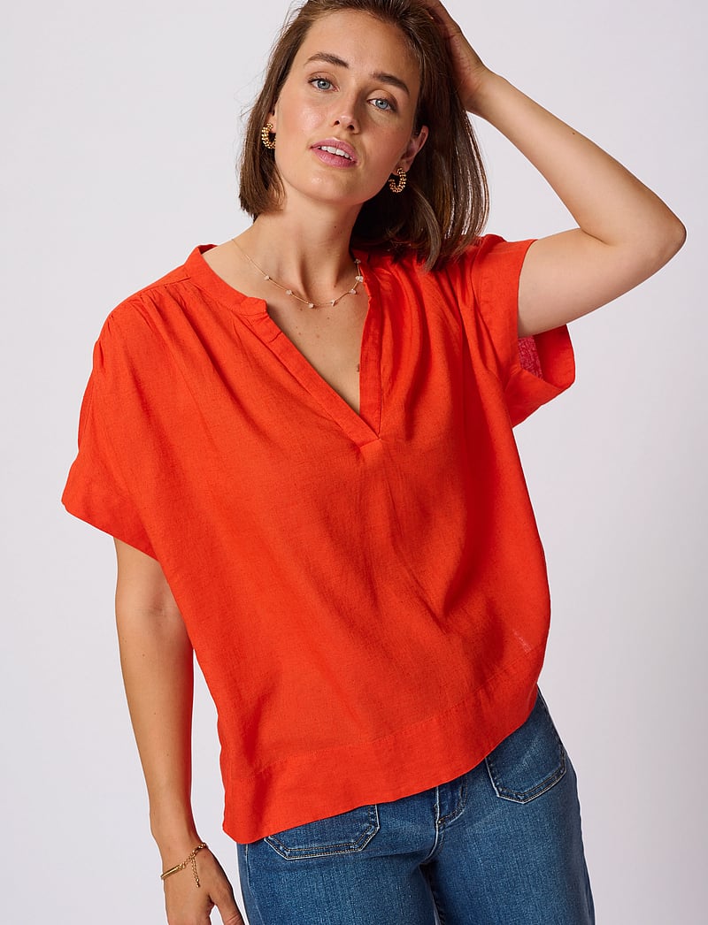 Kaffe - KAmilia Wing SL Blouse - kortärmade blusar - grenadine - 5