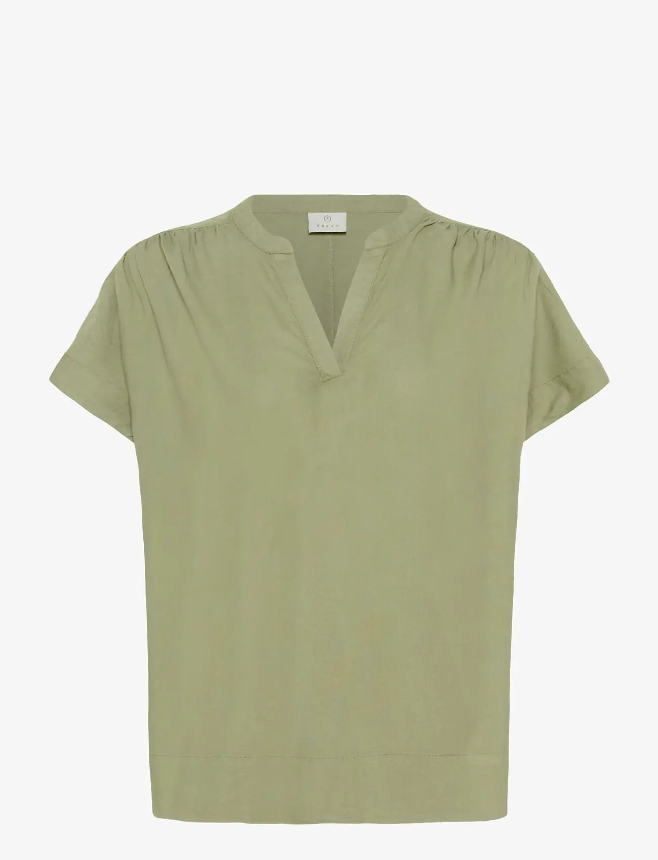Kaffe - KAmilia Wing SL Blouse - kortærmede bluser - oil green - 1