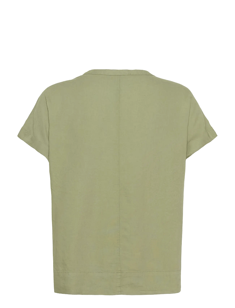 Kaffe - KAmilia Wing SL Blouse - kortärmade blusar - oil green - 2