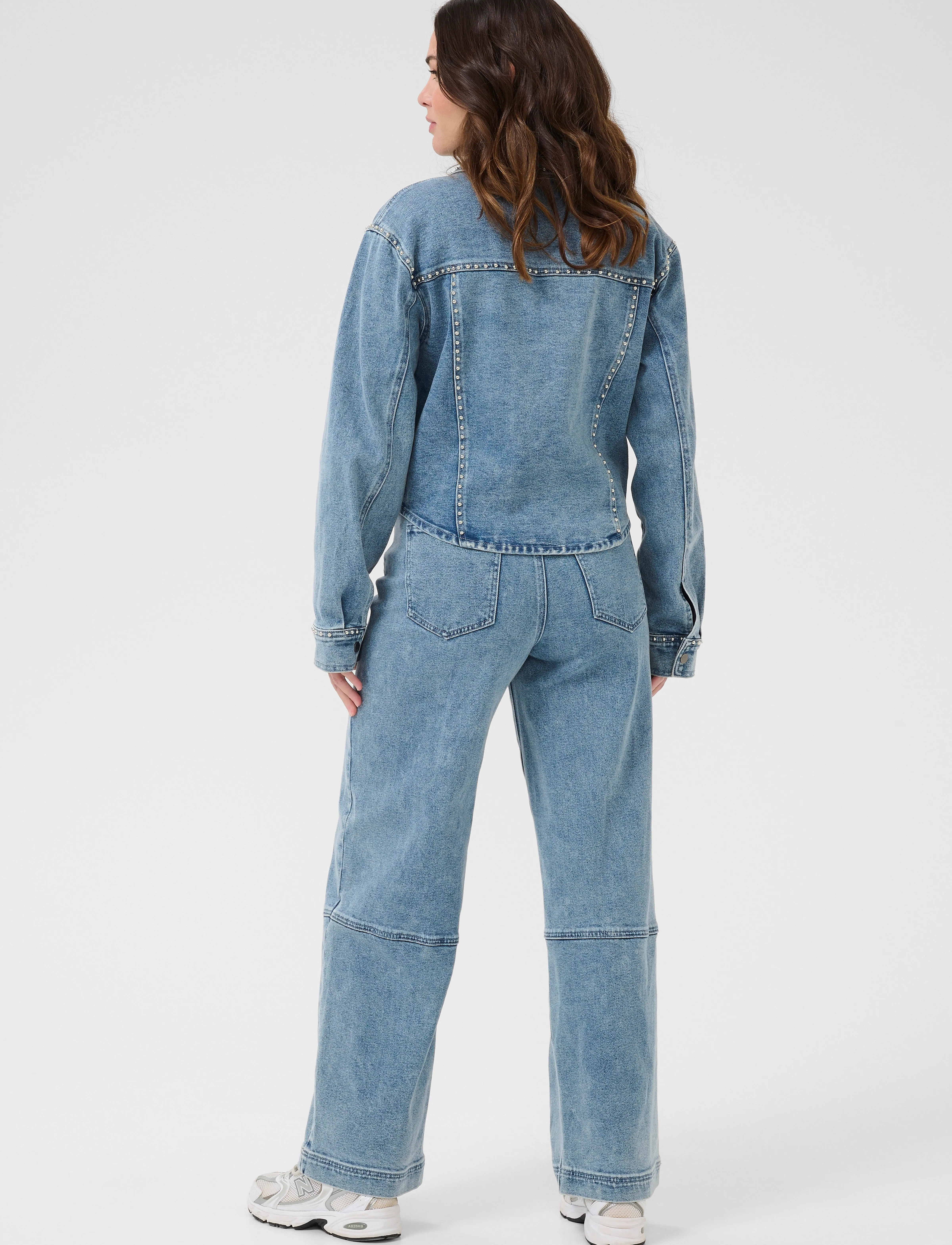Kaffe - KAdorina Denim Shirt - spring jackets - washed blue denim - 4