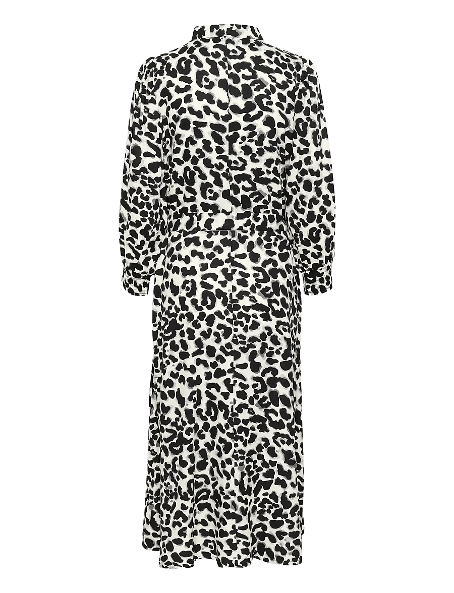 Kaffe - KAemina Dress - särkkleidid - grey leopard - 2