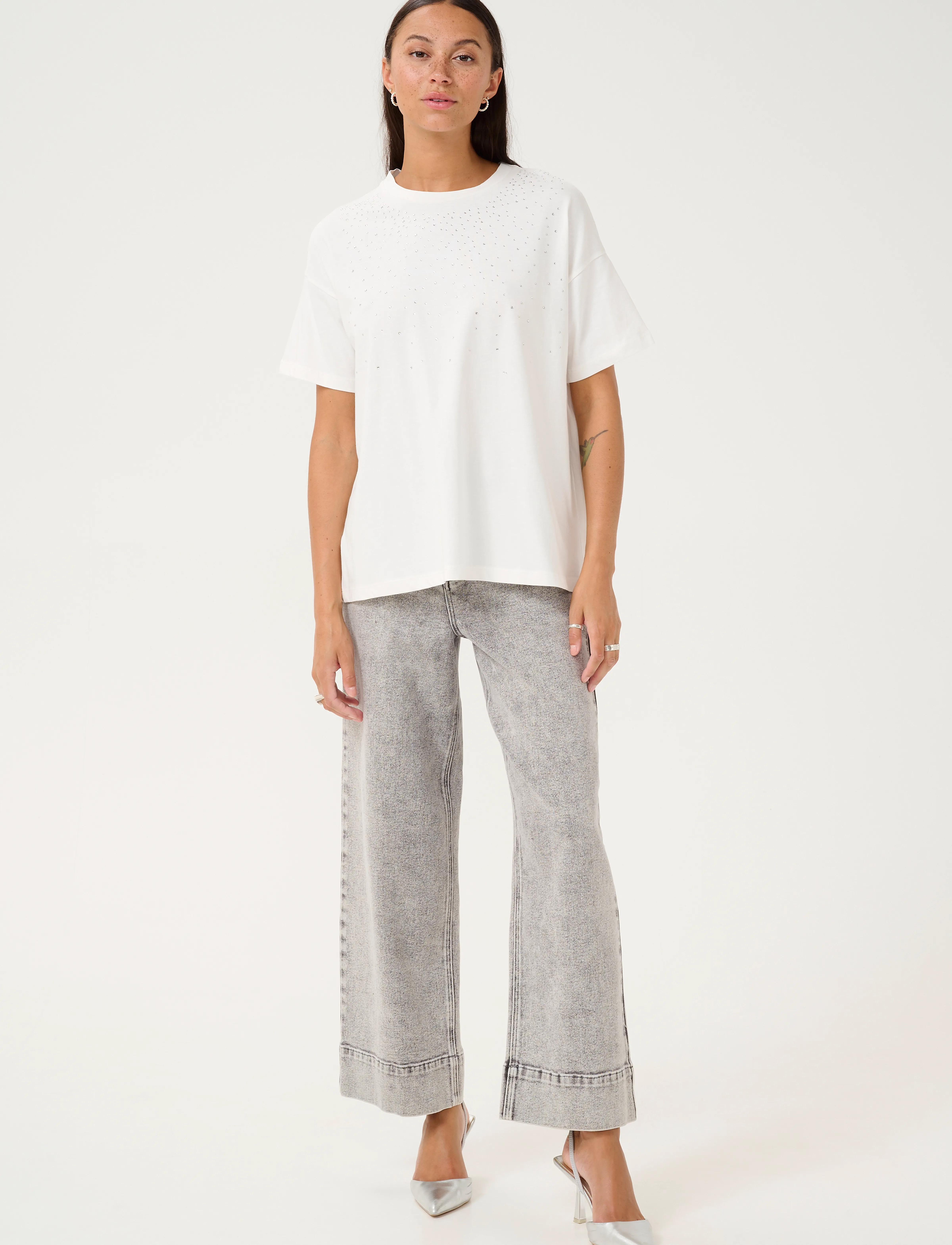 Kaffe - KAberisa T-Shirt - madalaimad hinnad - chalk - 3