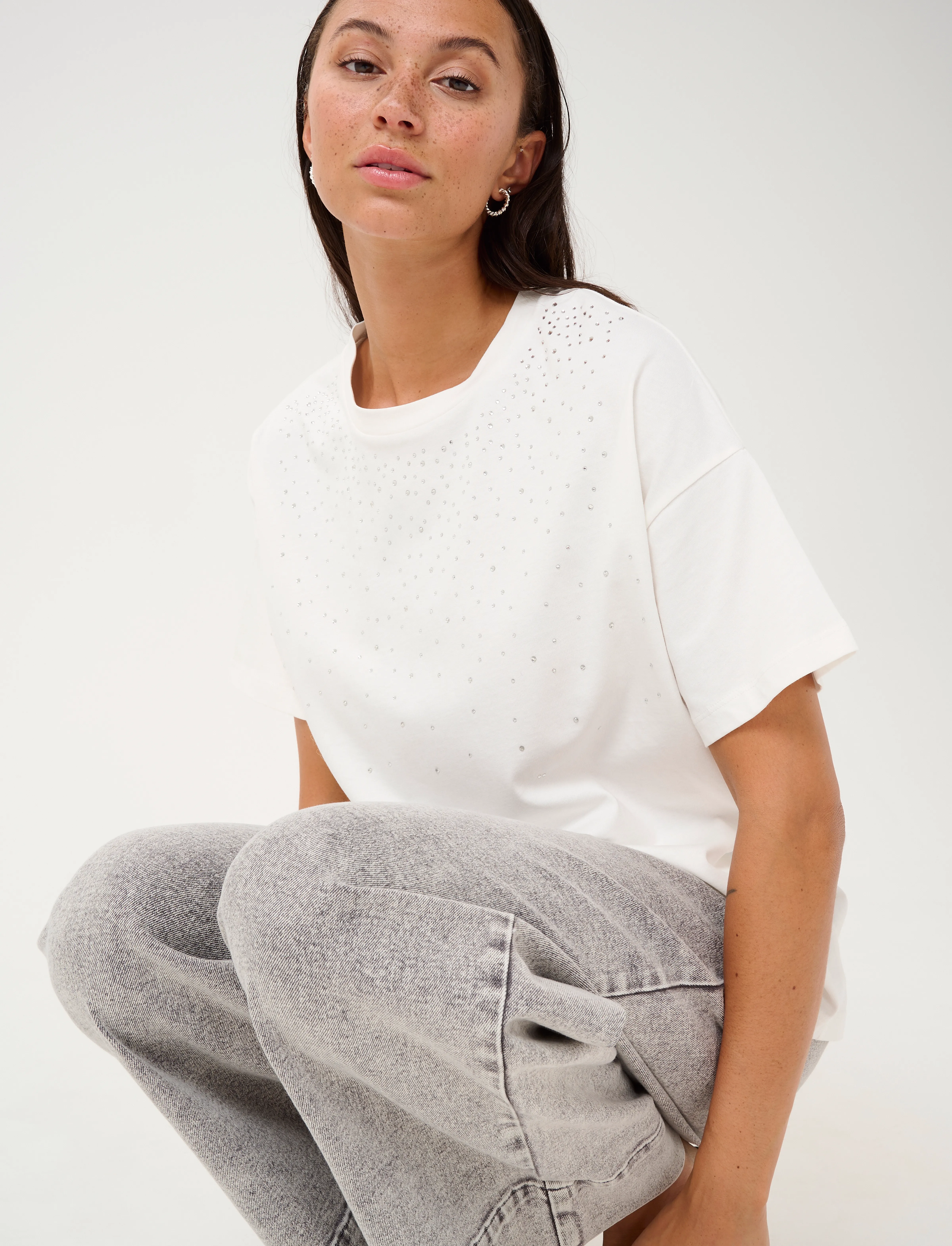 Kaffe - KAberisa T-Shirt - madalaimad hinnad - chalk - 5